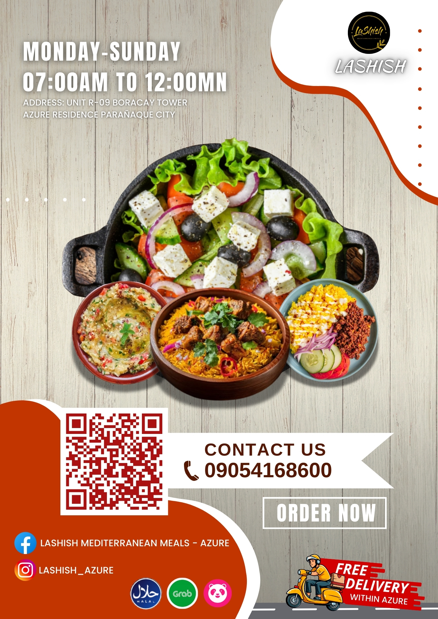 Lashish Mediterranean Restaurant Flyer